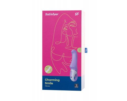 Нереалистичный вибратор Satisfyer Vibes Charming Smile, силикон, фиолетовый, 18,7 см.