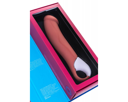 Нереалистичный вибратор Satisfyer Master, силикон, бежевый, 23,5 см.