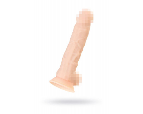 Фаллоимитатор RealStick Silicone Charlie H, сайлекспан, телесный, 18 см