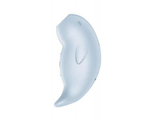 Вакуумный стимулятор клитора с вибрацией Satisfyer Seal You Soon, силикон, голубой, 11 см