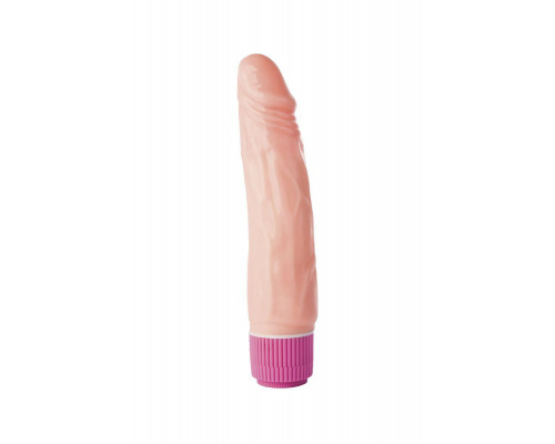 Реалистичный вибратор Штучки-дрючки, PVC, телесный, 17 см