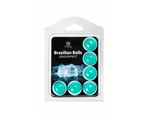 Массажное масло SECRET PLAY BRAZILIAN BALLS, с охлаждающим эффектом, 6 х 4 гр