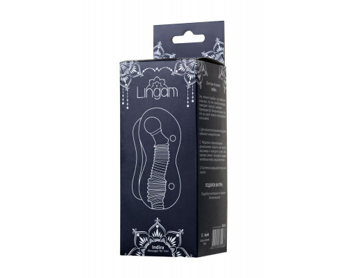 Мастурбатор нереалистичный Lingam by TOYFA Indira, TPE, прозрачный, 14 см