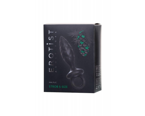 Анальная пробка Erotist Strob S - size, силикон, черная, 11,7 см