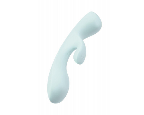 Нереалистичный вибратор Satisfyer Triple Oh, силикон, голубой, 24 см