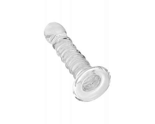 Нереалистичный фаллоимитатор Sexus Glass, стекло, прозрачный, 16 см