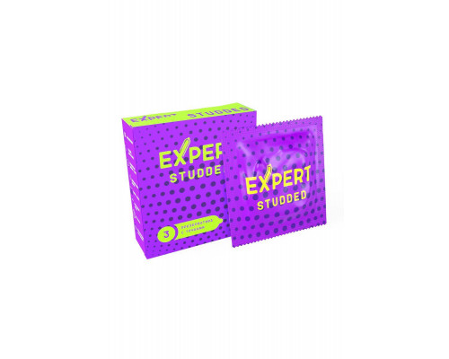 Презервативы EXPERT Studded, облегающие, точечные,  3 шт.