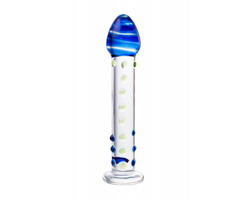 Нереалистичный фаллоимитатор Sexus Glass, стекло, прозрачный, 18 см