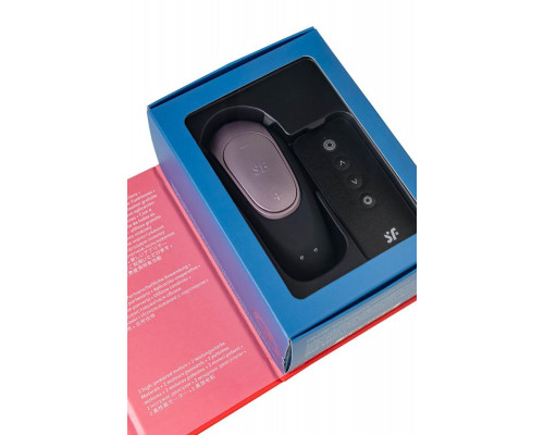 Стимулятор для пар Satisfyer Double Fun Connect App, с пультом ДУ, силикон, черный, 9 см