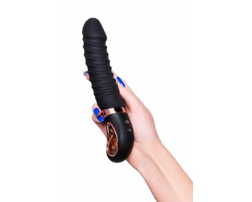 Нереалистичный вибратор WANAME D-SPLASH HURRICANE, силикон, черный, 22,5 см