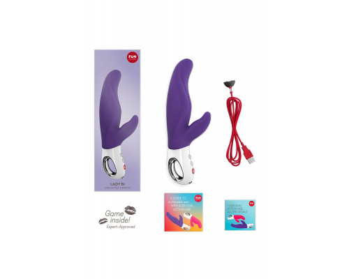 Вибратор Fun Factory LADY BI, силикон, фиолетовый, 22 см