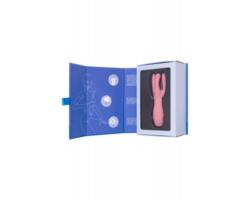 Вибростимулятор Satisfyer Threesome 3, силикон, розовый, 14 см