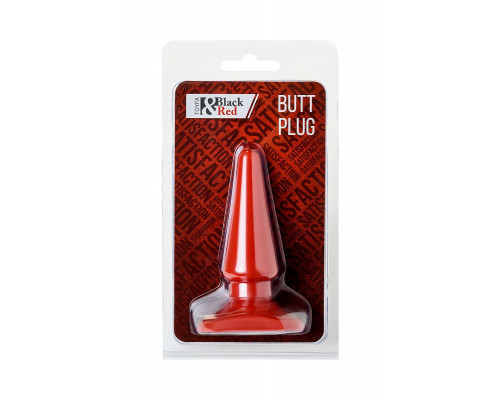 Анальная втулка Black & Red by TOYFA, ПВХ, красная, 10 см, Ø 3 см