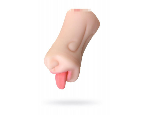 Мастурбатор реалистичный Juicy Pussy by TOYFA Fruity Tongue, рот и вагина, TPE, телесный,19 см