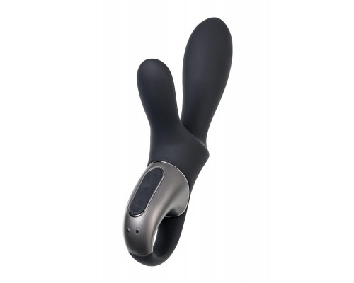 Вибростимулятор-унисекс с подогревом Satisfyer Heated Climax+ Connect App, черный, 20,7 см