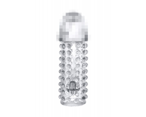 Насадка на пенис с дополнительной стимуляцией TOYFA Basic, TPE, прозрачный, 13 см