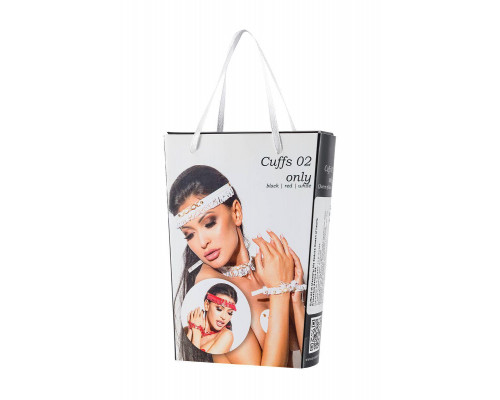 Манжеты Me Seduce Queen of hearts Arabesque, белые, OS