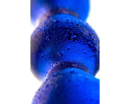 Двусторонний фаллоимитатор Sexus Glass, стекло, синий, 20,5 см