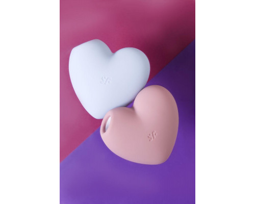 Вакуумно-волновой стимулятор клитора с вибрацией Satisfyer Cutie Heart, силикон, розовый, 7,6 см