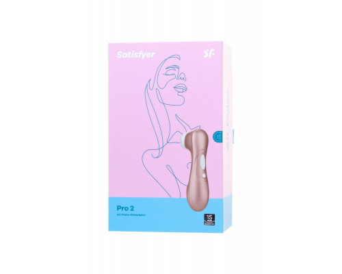 Вакуум-волновой стимулятор клитора Satisfyer Pro 2 Generation 2, силикон, розовый, 16,5 см