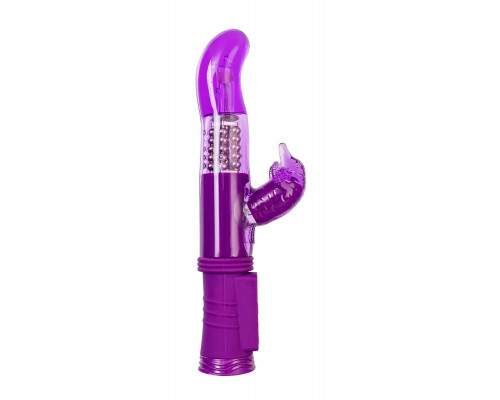 Вибратор с клиторальным стимулятором A-Toys by TOYFA High-Tech fantasy, TPR, фиолетовый, 22,5 см