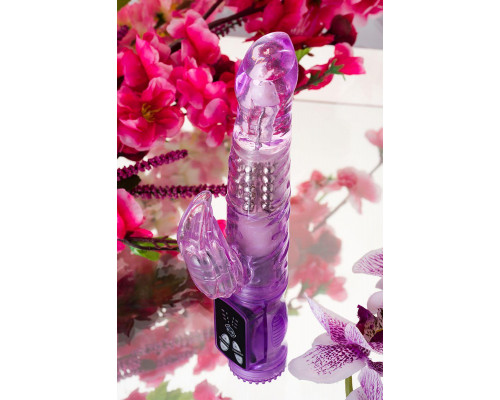 Вибратор с клиторальным стимулятором A-Toys by TOYFA High-Tech fantasy, TPE, фиолетовый, 22 см