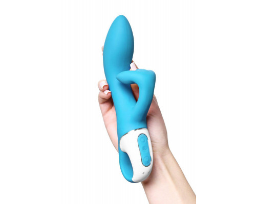 Нереалистичный вибратор Satisfyer Embrace me, силикон, бирюзовый, 22,5 см