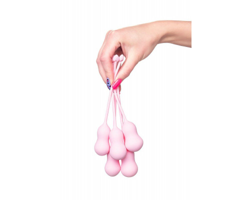 Набор вагинальных шариков Flovetta TULIPS, силикон, розовый, 5,3 см