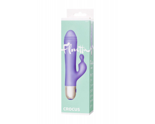 Вибратор с клиторальной стимуляцией Flovetta CROCUS, силикон, фиолетовый, 17,5 см