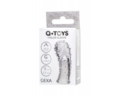 Насадка на палец A-Toys by TOYFA Gexa, ТРЕ, прозрачный, 9 см