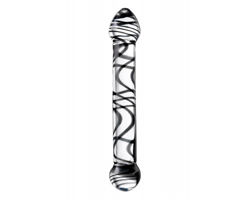 Двусторонний фаллоимитатор Sexus Glass, стекло, прозрачный, 20,5 см