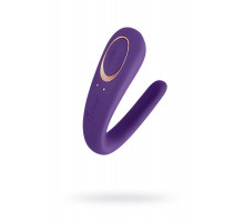 Многофункциональный стимулятор для пар Satisfyer Partner Double Classic, силикон, фиолетовый, 9,5 см