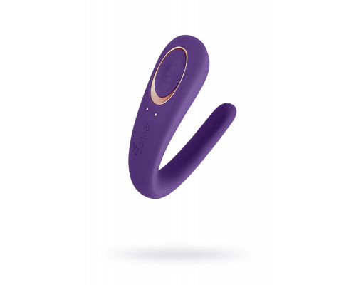 Многофункциональный стимулятор для пар Satisfyer Partner Double Classic, силикон, фиолетовый, 9,5 см