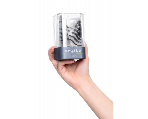 Нереалистичный мастурбатор TENGA Crysta Leaf, TPE, прозрачный, 15,5 см