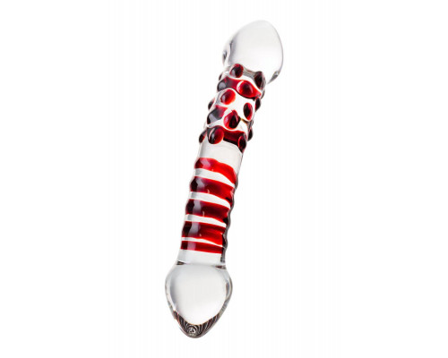 Двусторонний фаллоимитатор Sexus Glass, стекло, прозрачный, 21 см