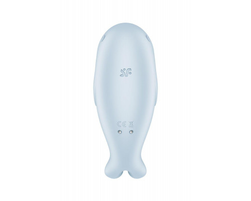 Вакуумный стимулятор клитора с вибрацией Satisfyer Seal You Soon, силикон, голубой, 11 см