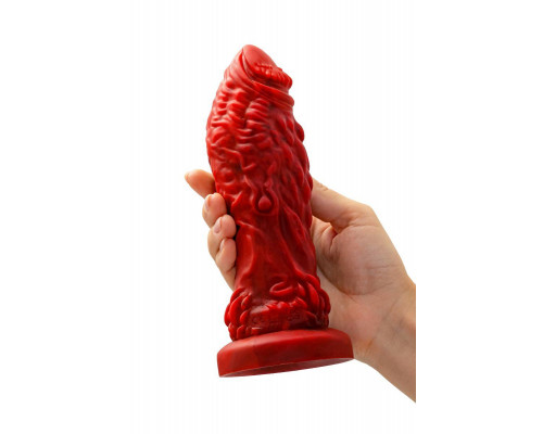 Вибратор Black&Red by TOYFA Monster Docus, силикон, красно-черный, 20 см