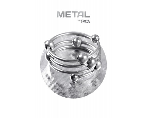 Кольцо под головку пениса Metal by TOYFA, металл, серебристое, Ø 4 см