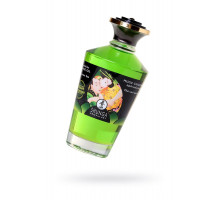 Масло массажное для тела Shunga «Экзотический зеленый чай» (Exotic Green Tea), разогревающее, 100мл.