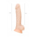 Фаллоимитатор RealStick Silicone Charlie H, сайлекспан, телесный, 18 см