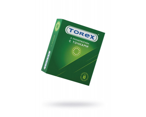 Презервативы Torex, точечные, латекс, 18,5 см, 5,4 см, 3 шт.