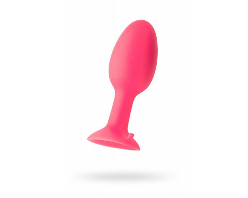 Анальная втулка POPO Pleasure by TOYFA, со стальным шариком внутри, силикон, розовый, 10,5 см