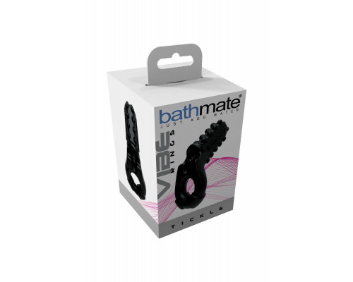 Виброкольцо на пенис Bathmate Tickle, elastomex, черный, Ø5 см
