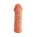 Насадка реалистичная KOKOS PENIS SLEEVE с дополнительной стимуляцией, TPE, телесная, 16.5 см
