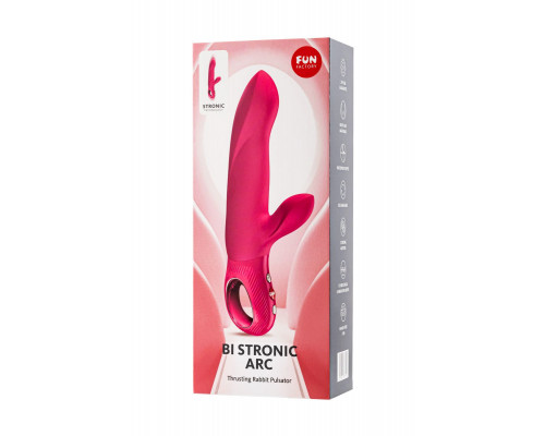 Пульсатор кролик Fun Factory Bi Stronic Arc, силикон, малиновый, 22,3 см