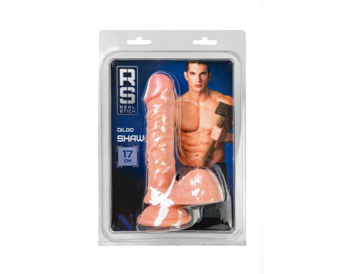 Реалистичный фаллоимитатор RealStick Nude Shaw, PVC, телесный, 17 см