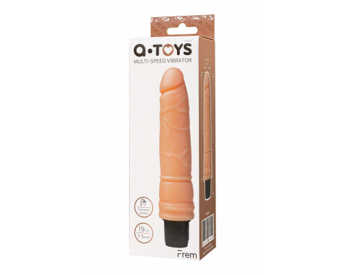 Реалистичный вибратор A-Toys by TOYFA Frem, TPE, телесный, 19 см