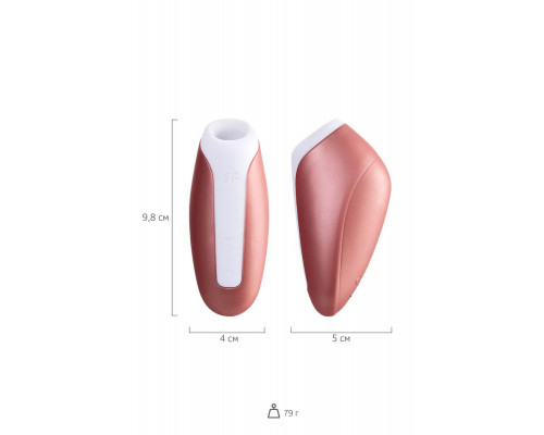 Вакуум-волновой бесконтактный стимулятор клитора Satisfyer Love Breeze, силикон, розовый, 9,5 см.
