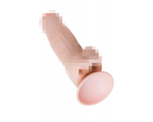 Фаллоимитатор-гигант LoveToy, реалистичный, TPE, телесный, 26 см, Ø 7,5 см