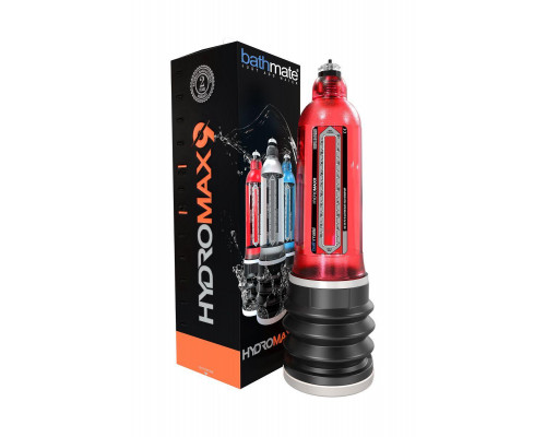 Гидропомпа Bathmate HYDROMAX9, ABS пластик, красный, 32,5 см (аналог Hydromax X40)